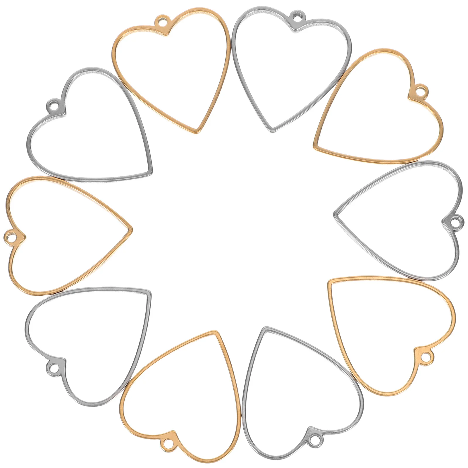 

Heart Pendant Bezels Hollow Resin Frames for Jewelry Pendants Making Charms Shape Necklace