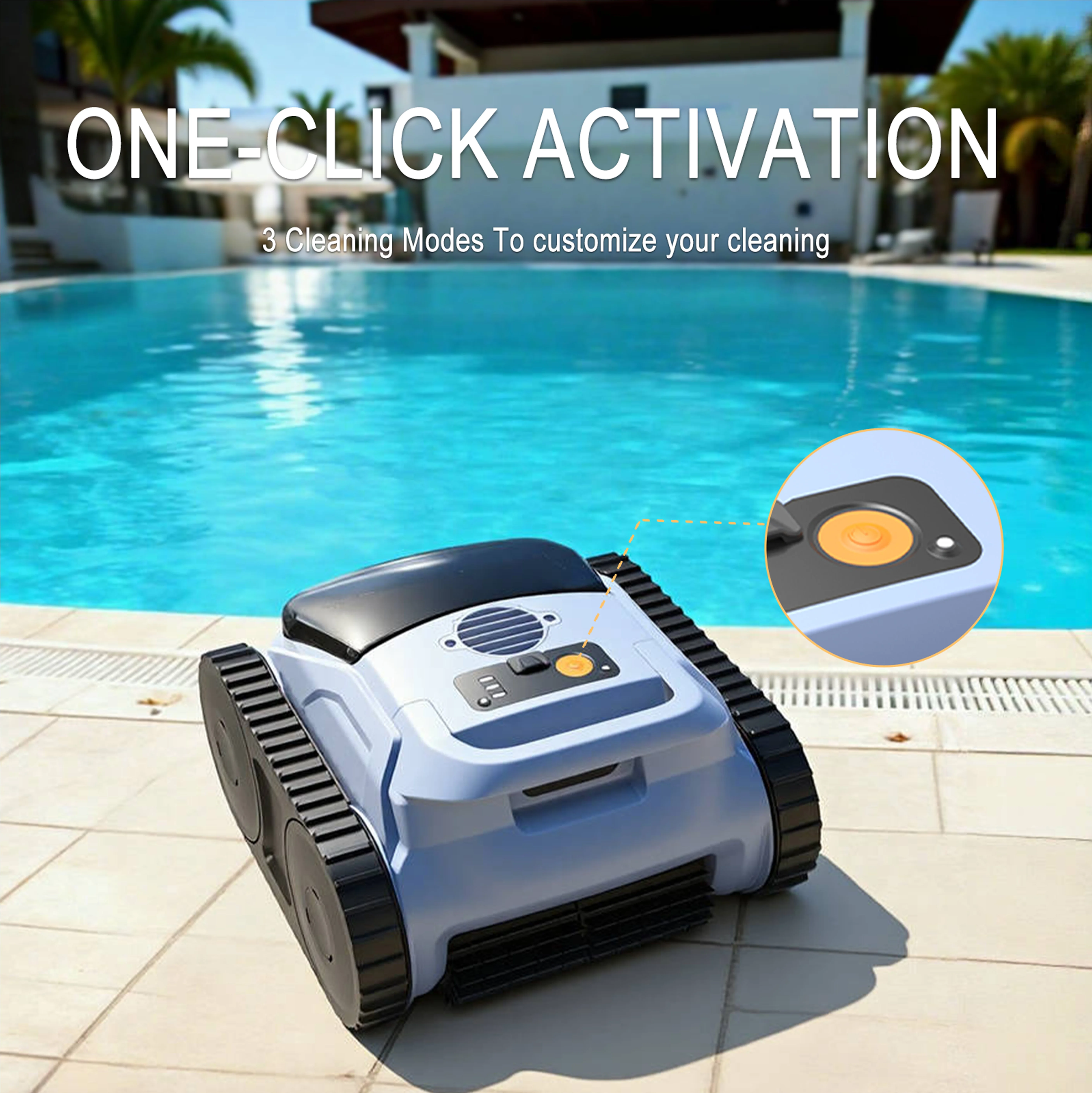 STLF Advanced Intelligence Smart Pool Cleaner Robot automatic Dual 180W Motors Robotic Pool Cleaner