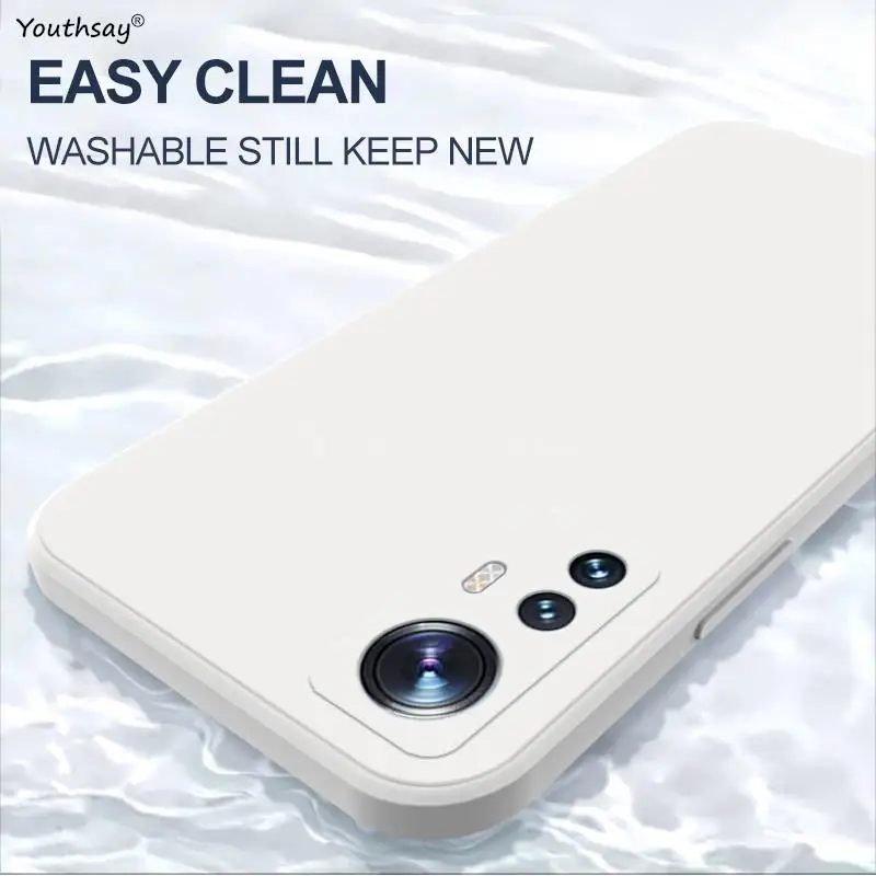 For Xiaomi 12T Pro Case Xiaomi 12T 12 13 13T Pro 12 Lite Cover Funda Coque Soft Original Liquid Silicone Case Xiaomi 12T Pro