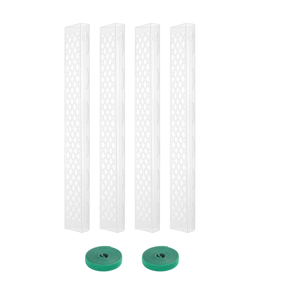 4 Packs Plastic Moss Pole for Plants Monstera, Stackable Plant Support for Indoor Climbing Plants, Clear Plant