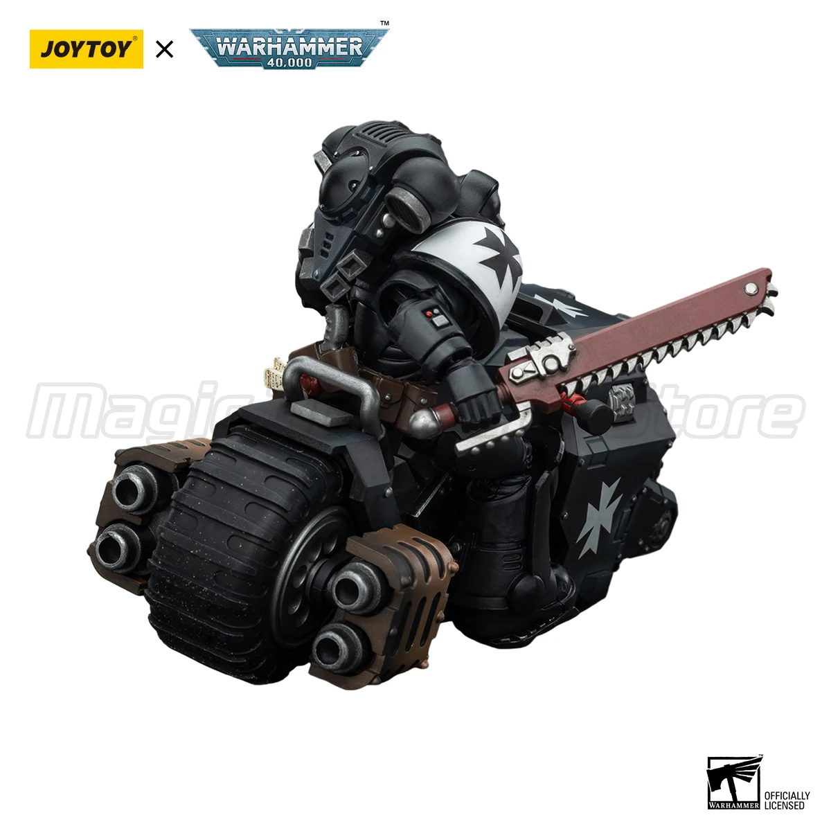 

【MT】Original JOYTOY Warhammer 40K Space Marines Black Templars Outriders Brother Valtus 1/18 Action Figure Model Toy