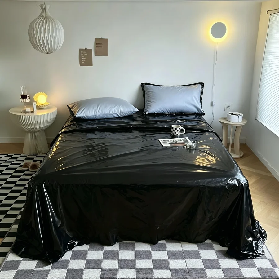 Dustproof Stain Resistant Bedspread Household Bedding Protective Dust Cover Waterproof Oilproof Plastic Cover ﻿PVC Thin Cover