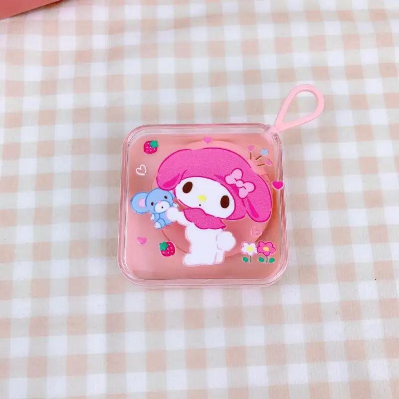 Caja de Almacenamiento para Esponjas de Maquillaje de Doble Cara con Diseño de Hello Kitty y My Melody, Esponja Adhesiva de Uso Húmedo y Seco, Regalo para Niñas