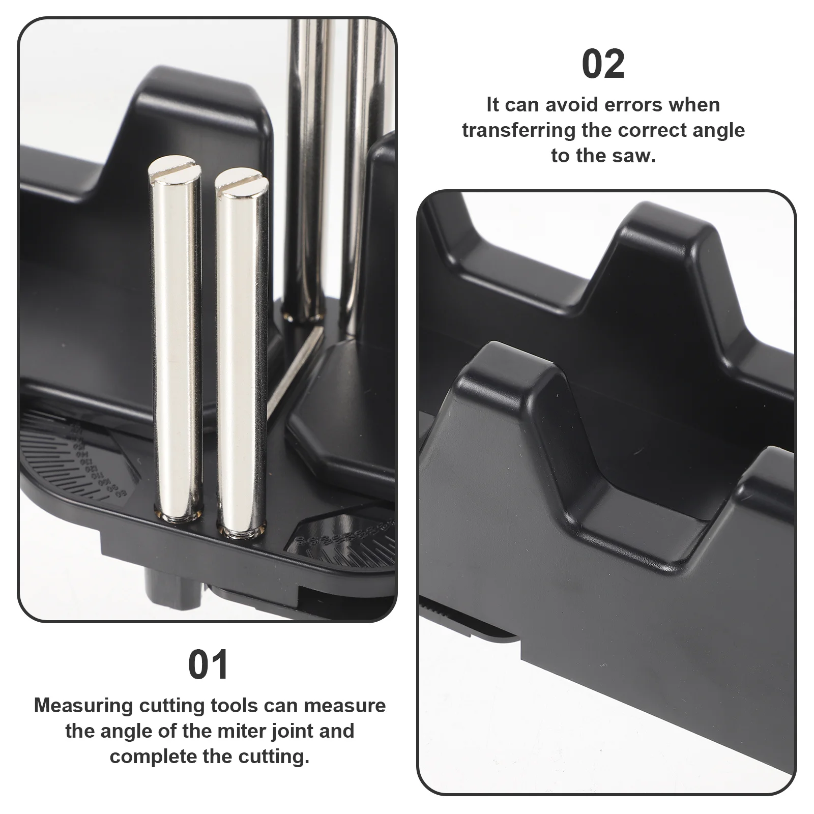 

2 in 1 Measuring Cutting Tool Angle Finder for Baseboard Woodworking Protractor Miter Saw Gauge Corner Clamp