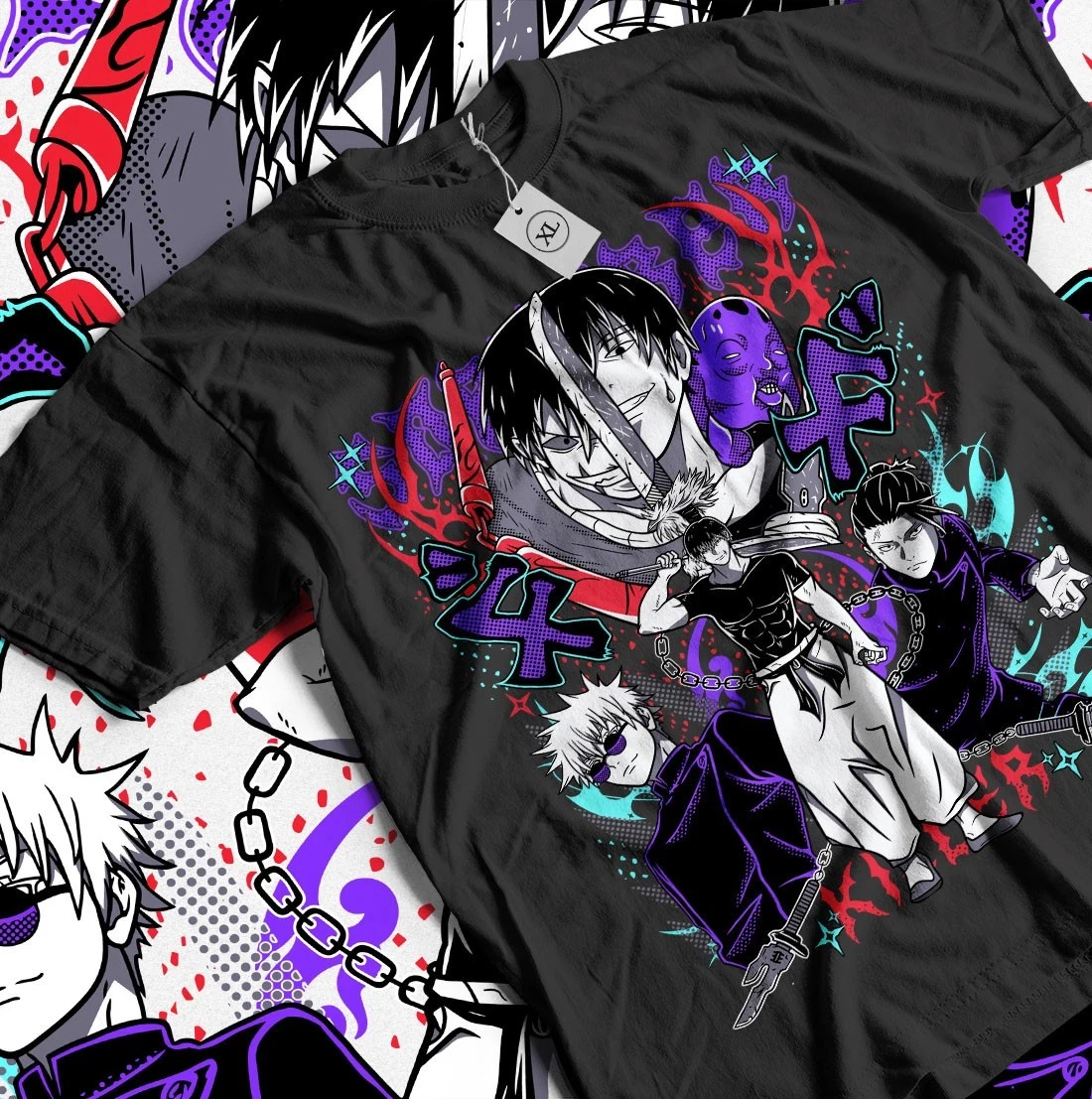 2026 Sommer Jujutsu Kaisen Anime Choso/Suguru Geto Bedrucktes Lockeres Kurzarm-T-Shirt aus Reiner Baumwolle für Kinder Trendiges Unisex Y2k
