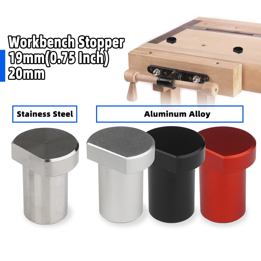 Woodworking Limit Lock Tool 19/20mm Table Limit Blocks Workbench Peg Brake Stops Aluminum Alloy Table Clamp Table Limit Block