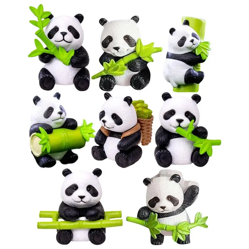 

Car Dashboard Decorations Panda 8X Cute Animals Figurines Car Dashboard Decor Adorable Automotive Interior Decorations For Women