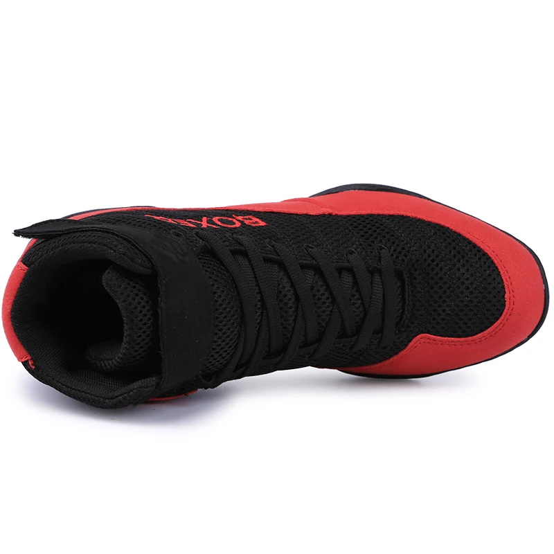 Unisex Authentic Wrestling Shoes For Men Training Shoes Cow Muscle Outsole Lace Up Boots Sneakers Professional Boxing Shoes