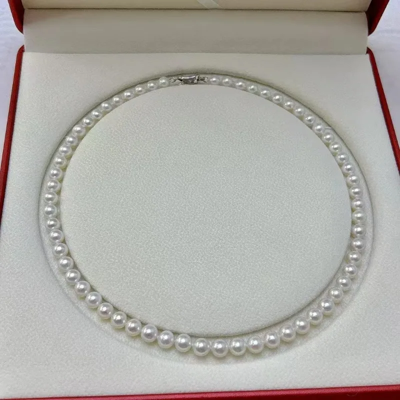 

Natural 8-9mm Genuine White Pearls Necklace, Beautiful Gift for Her