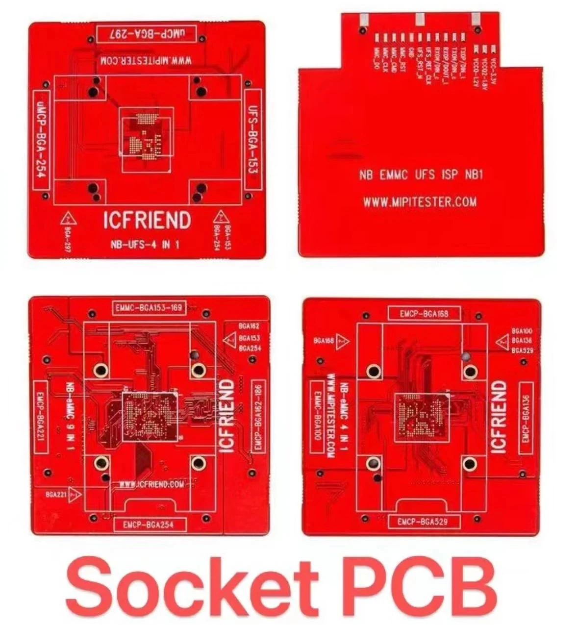 New ICFRIEND NB-UFS-4 IN1 Bottom plate / NB-EMMC 9 IN 1 and 4 in 1 Bottom plate +NB ISP NB1 (no have Seat head AND NO IC )