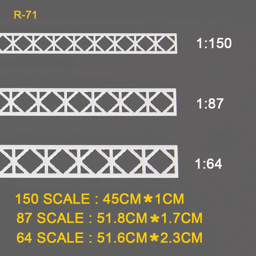 Ho N 1:64 Architecture Building Scene Bridge Steel Beam Truss Model Material Beret Beret Beam for Diorama 1Piece