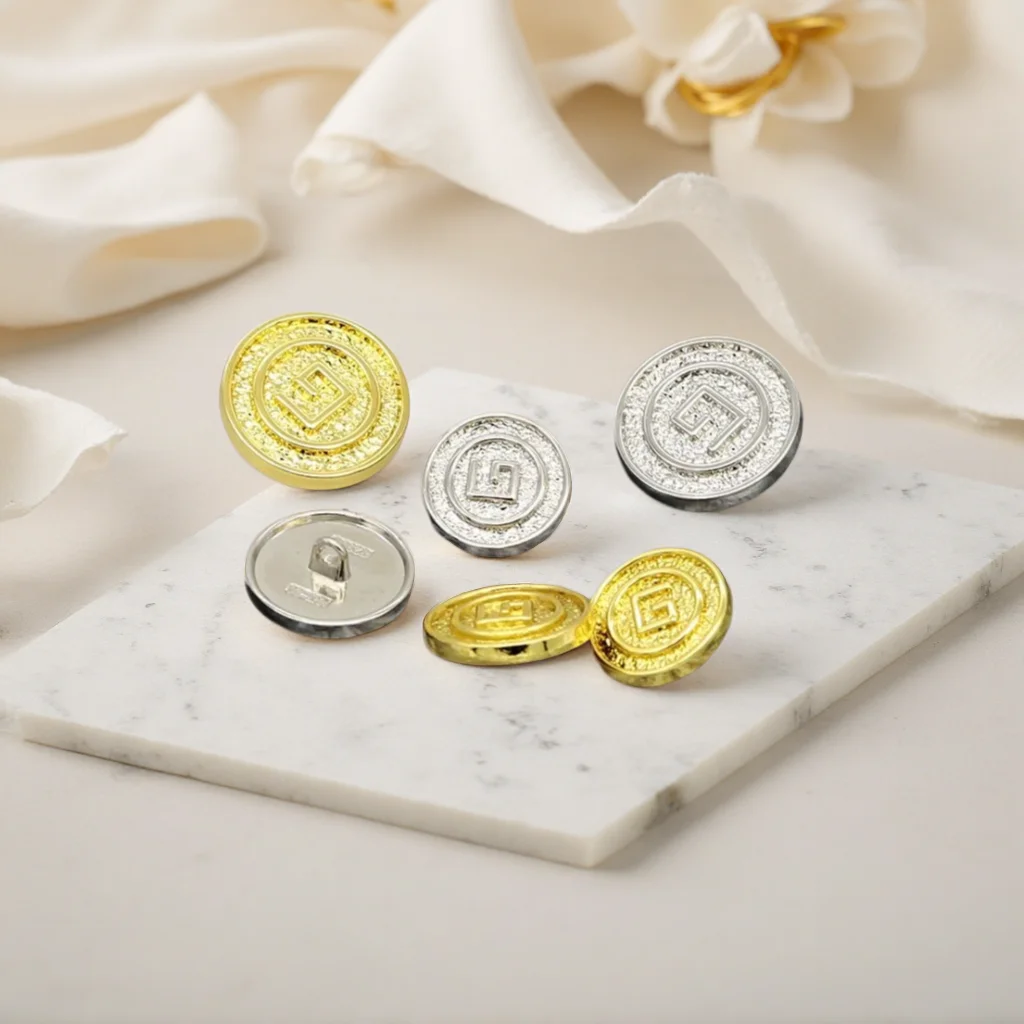 กระดุมโลหะสีทองทรงกลม 6 ชิ้น ต - Women Accessories In English บทวิจารณ์และราคา
