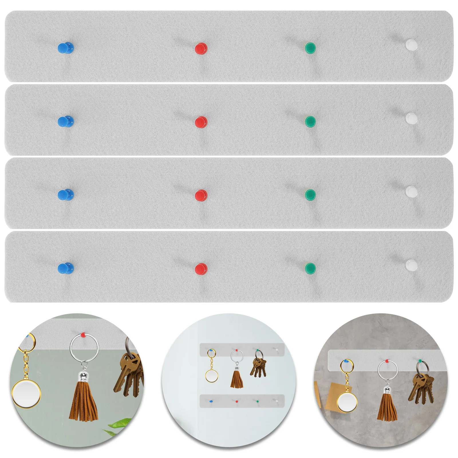 1Set Bulletin Board Strip Felt Eva Material Bright Colors Easy Install Small Bulletin Board for Office Home School Notes Memo