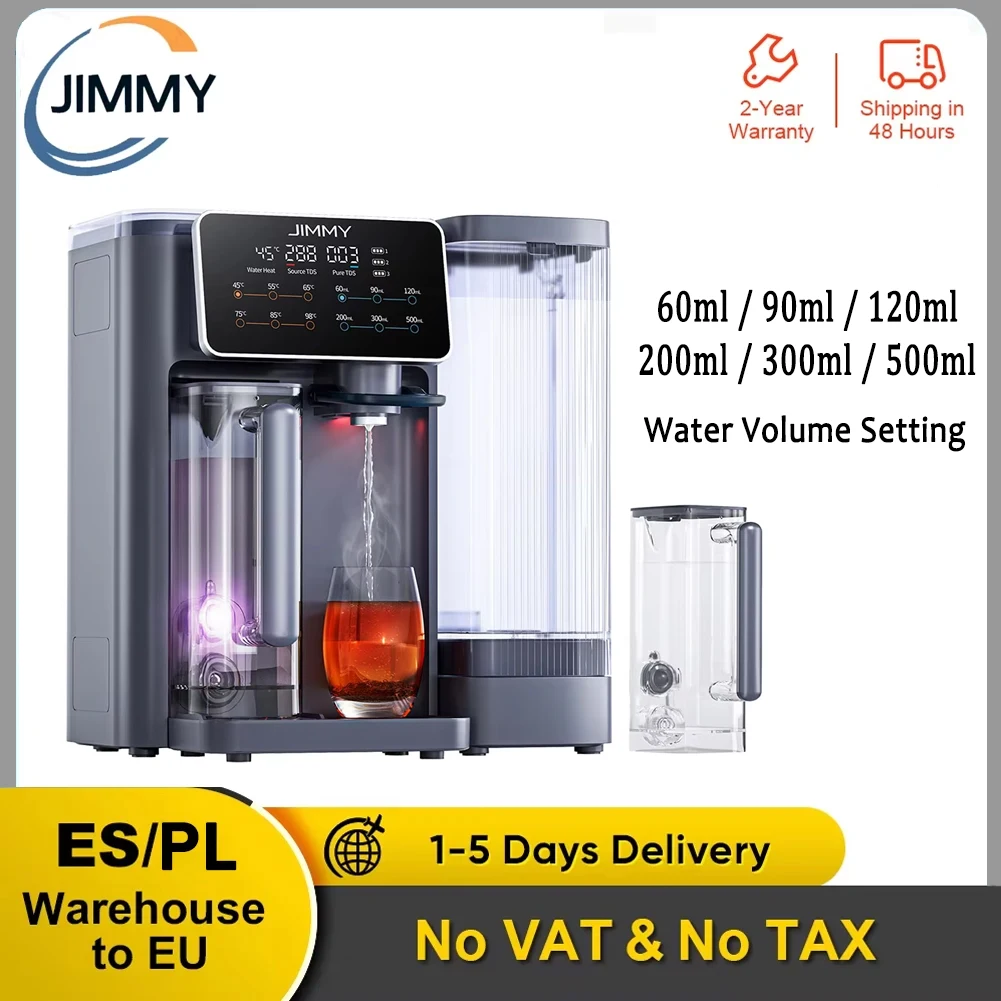 Purificateur d'eau par osmose inverse JIMMY R9 pour comptoir, purification en 7 étapes avec reminéralisation et UV, chauffage instantané en 3 secondes, 7 températures