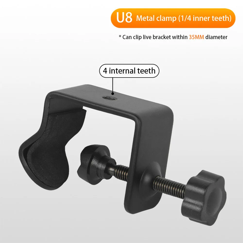 Microphone Stand For Smart Phones Music Holder 1/4′′Screw Suit Diameter 35mm Clamp Live Streaming Brackets With Diameter Of 35mm