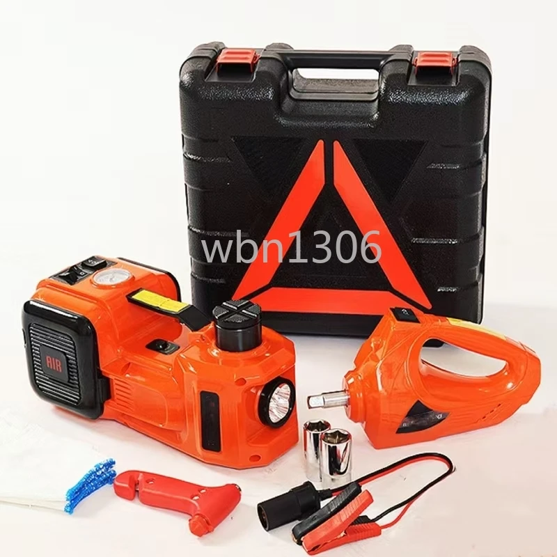 Household Car 12v Multi-function Electric Hydraulic Jack Air Pump for Tire Change, with Electric Impact Wrench