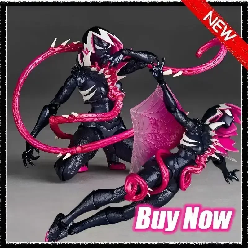 

New Ko Gwenom Kaiyodo Revoltech Amazing Yamaguchi Gwenom Venomized Gwen Stacy Anime Action Figure Model Gift Toys