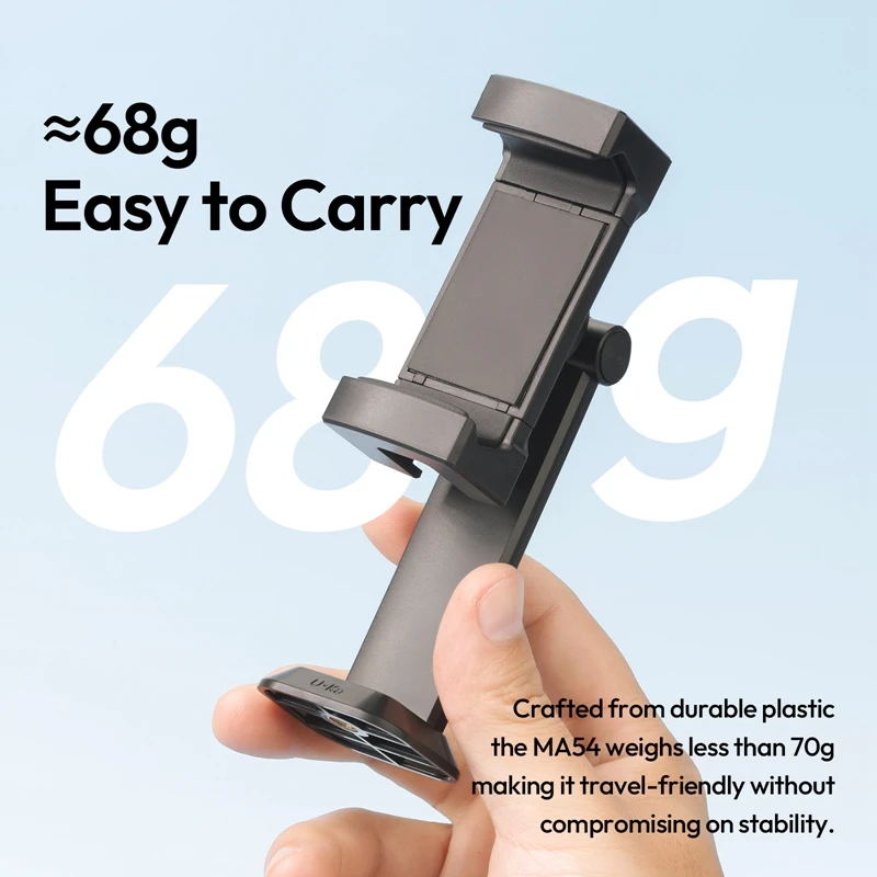 Ulanzi MA54 Uka Phone Holder with Dual Cold Shoe Mount Photography Phone Clamp Vlog Shot for Monopod Desktop Tripod Selfie Stick