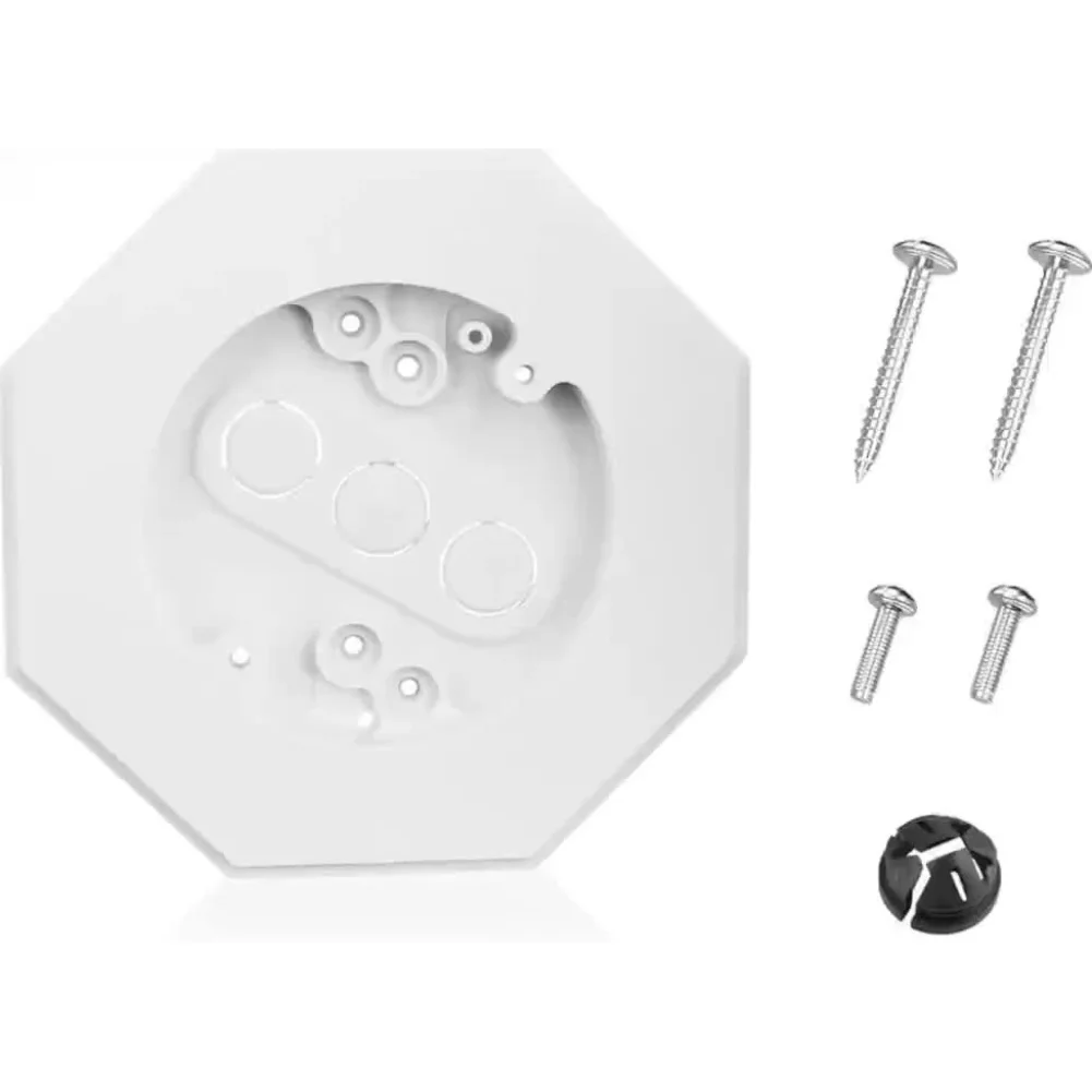 81611 Outdoor Wall Light Mounting Kit Octagonal Design for Vertical Siding Panels 12 Inch Thickness Plastic Material