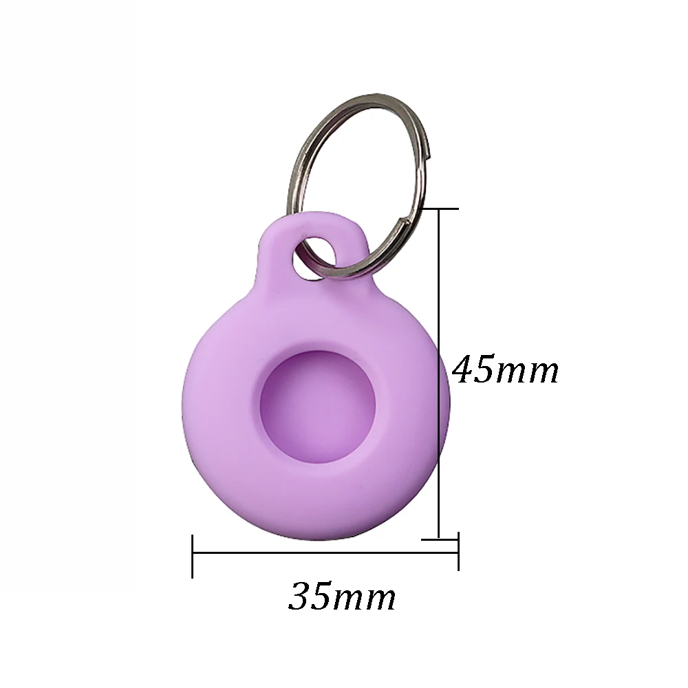 Applicable To Apple Airtags Location Tracker Protective Sleeve Apple Bluetooth Anti Loss Device silicone Sleeve With Key Chain