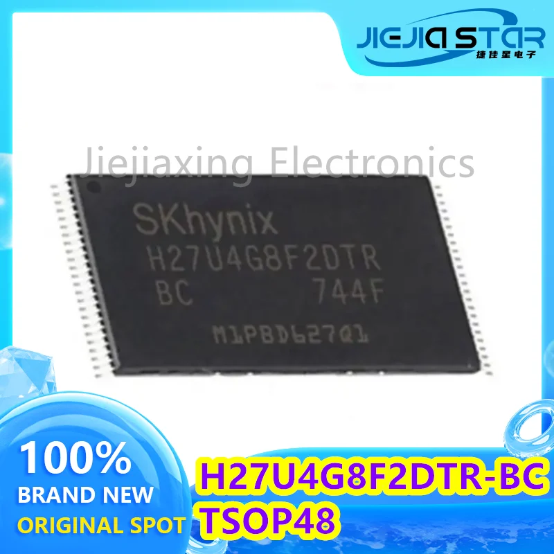 Memória Flash IC Eletrônica, H27U4G8F2DTR-BC, H27U4G8F2DTR, 100% Original, Importado, TSOP48, 512M, 3 Pcs