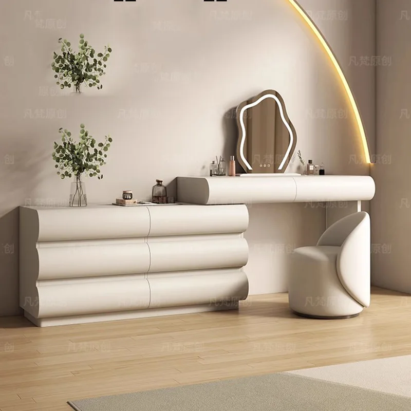 

White Bedroom Dressing Table European Salon Mirror Storage Dressing Table Girls Luxury Mueble Tocador Para Maquillaje Furniture