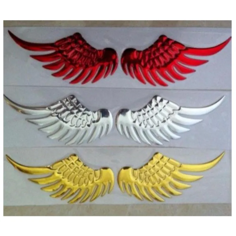 1pair Pvc Soft Rubber Big Wings Car Stickers Car Personalized 3d Stereo Car Stickers PVC 3D Auto Accessories