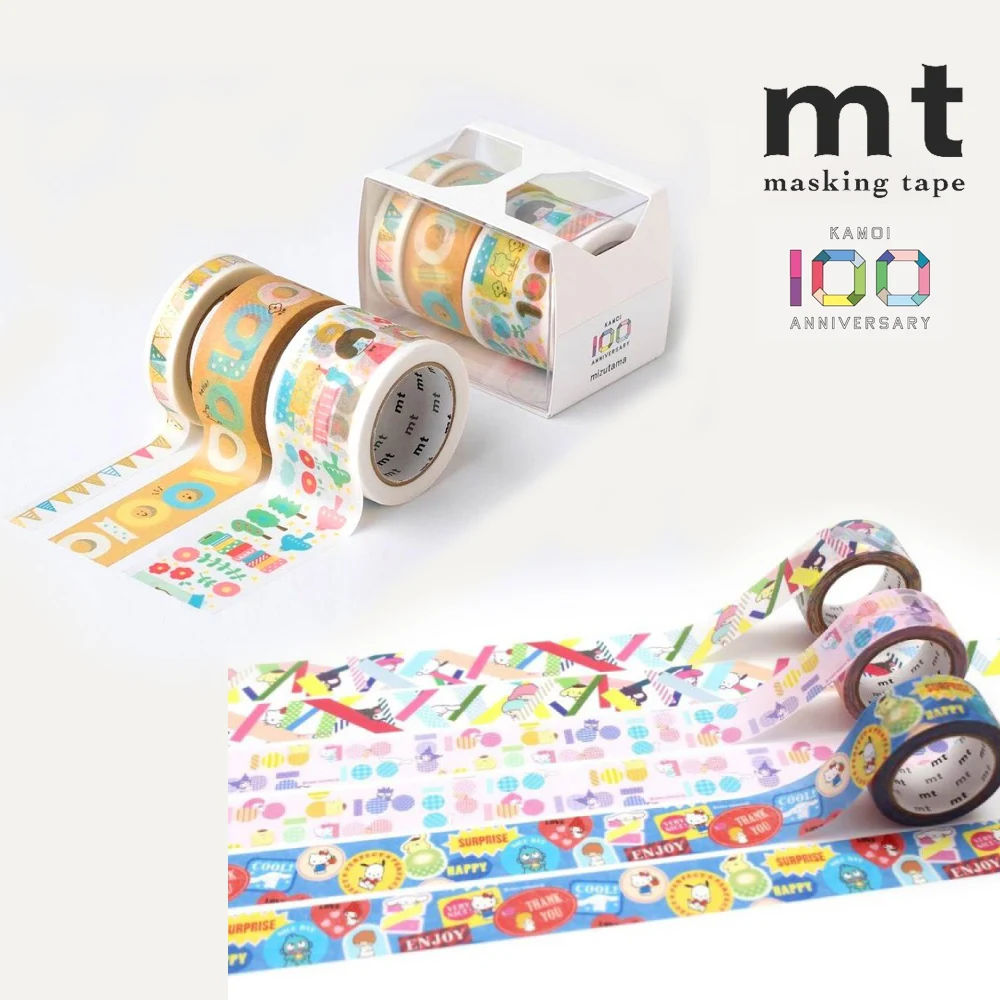 

Japanese Washi Tape Set MT, Kamio, Papier Platz, Sealdou, Kurogoma Cute Decorative Masking Tape for Scrapbooking, Planner, DIY
