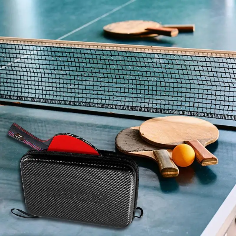 Hard Table Tennis Case Waterproof Table Tennis Bat Bag Table Tennis Paddle Bat Cover Carry Bag For 2 Rackets Racquets And 3 Or 7