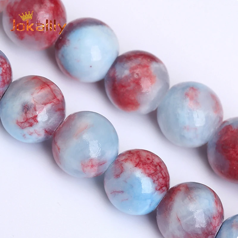 

Blue Persian Jades Natural Stone Beads For Jewelry Making Round Loose Beads Diy Bracelets Necklaces Accessories 6 8 10 12mm 15"