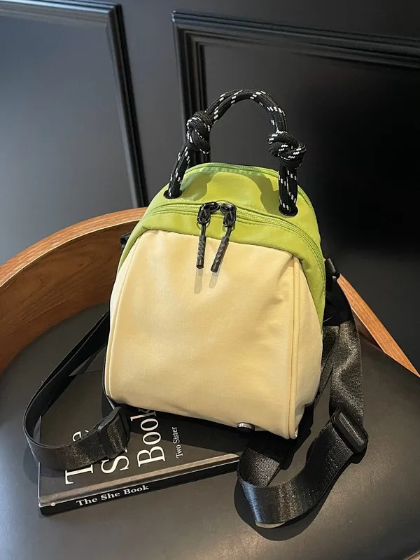 Women Mini Nylon Crossbody Bag Lightweight Multi Pocket Small Shoulder Bag Casual Portable Handbag