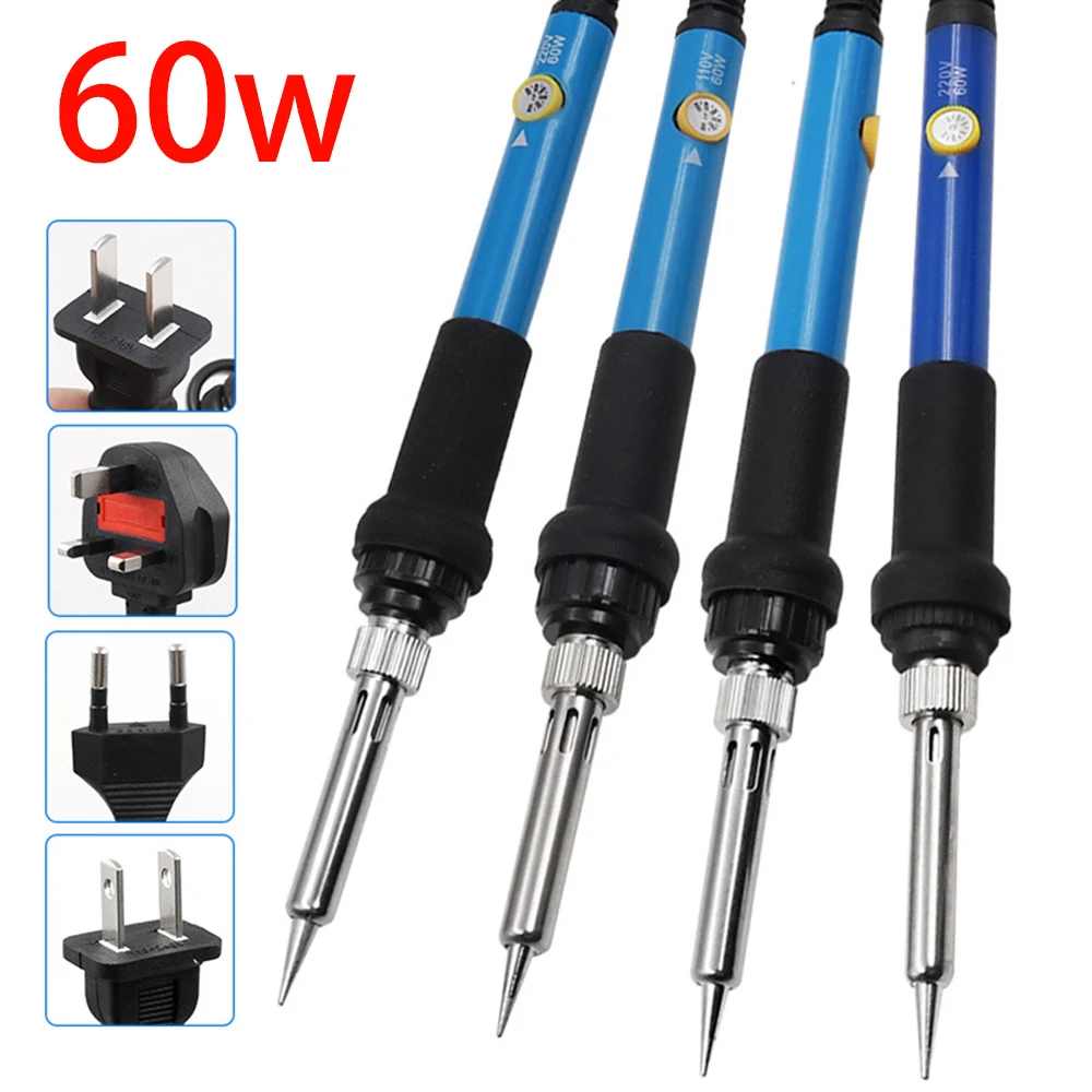 

60W Electric Digital Soldering Iron Station 220V Temperature Adjustable Welding Soldering Tips Tools Accessories