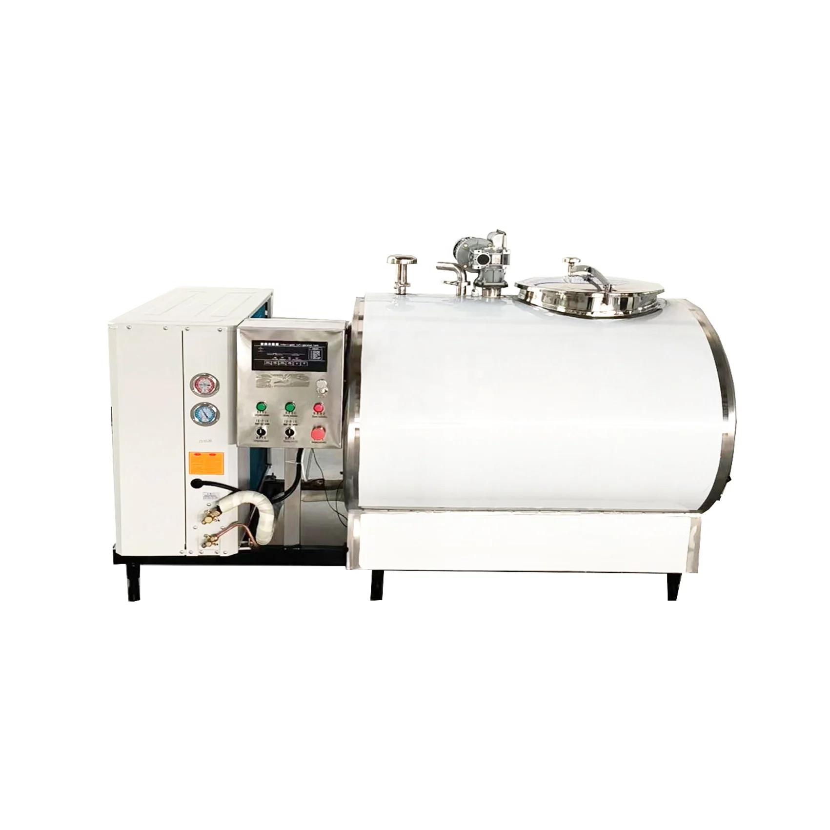 2000 5000 Liters 14000l Refrigerated Fresh Raw Bulk Milk Transport Pasteurization Fermentation Cooler tank Truck Cooling