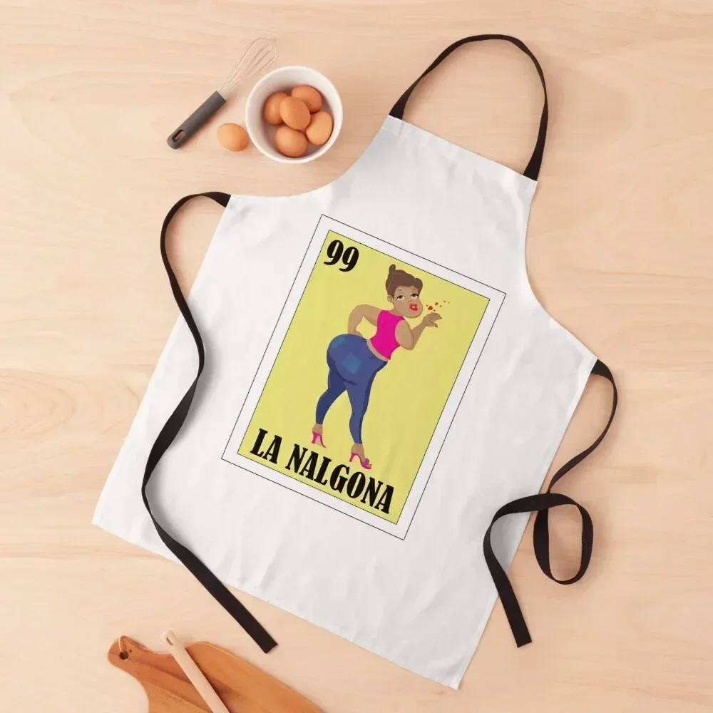 

Mexican Loteria - Regalo De mexican Hispanic Nalgona Design - Mexican Lottery La Nalgona Apron kitchen item Hairdressing Apron