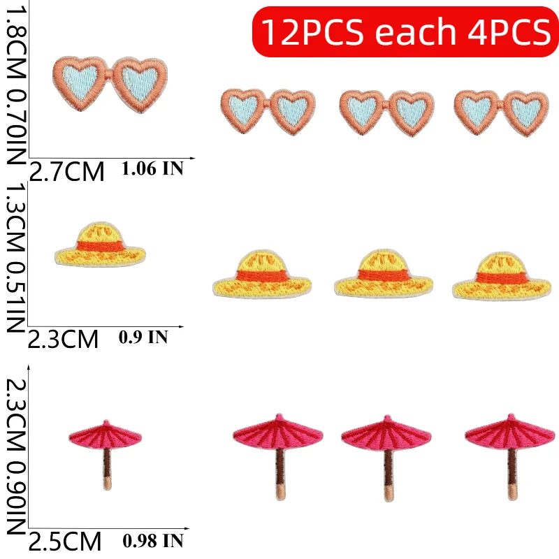 

Lots of Cartoon Panda Embroidery 10/12PCS Wholesale Cloth Sticker Beer Milk Tea Clothes Decorative Patch Chicken Leg Embroidery