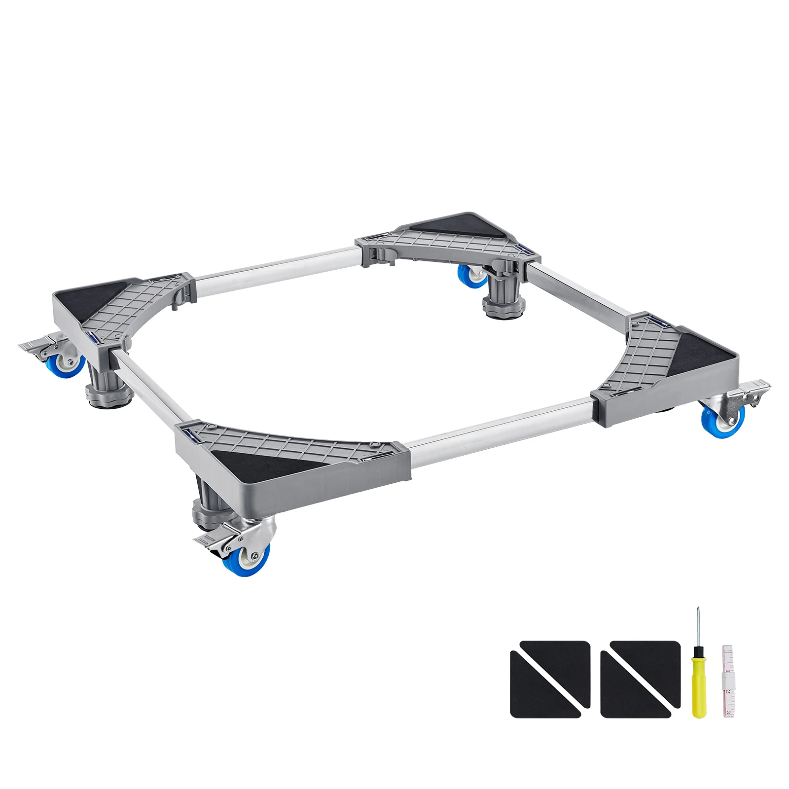 SucceBuy 400 lbs Mini Fridge Stand Mover Adjustable Mobile Base with 4 Locking Swivel Wheels for Washing Machine Refrigerator