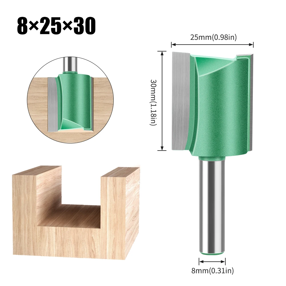 3mm-20mm Durchmesser 8mm Schaft Gerade Bit Wolfram Hartmetall Einzigen Doppel Flöte Router Bit Holz fräser Für Holz Werkzeug