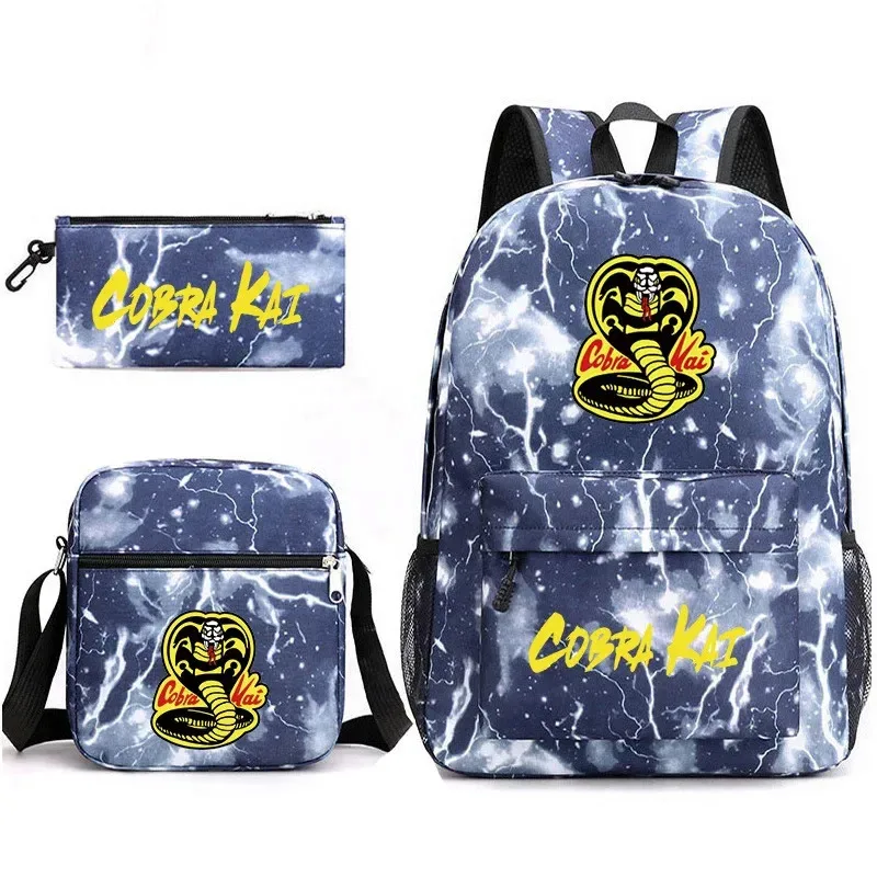 Cobra Kai Backpack Schoolbag Shoulder Bag Pencil Case Set Gift for Kids Students