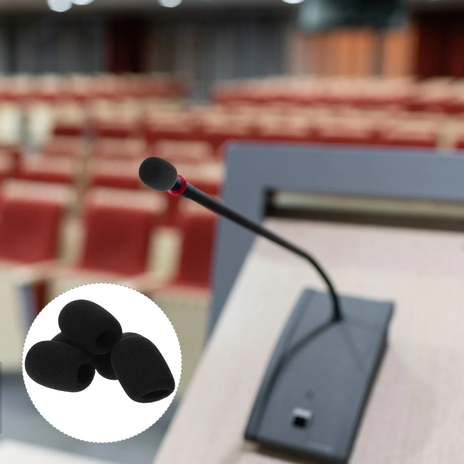 

10pcs Microphone Windscreen Covers For Headset Lapel Mic Soft Sponge Protectors Noise Reduction Trade Shows Conferences Mic