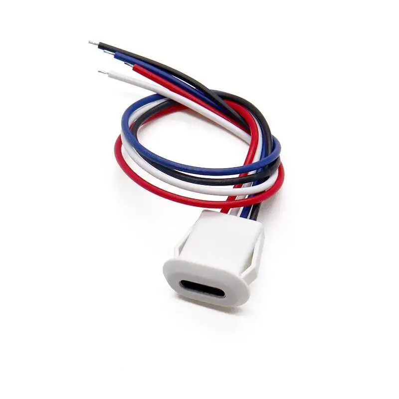 1 Stück Snap-Lock-Platte USB Typ-C Buchse mit Kabelanschluss, wasserdichter Typ-Stecker – Detail 3
