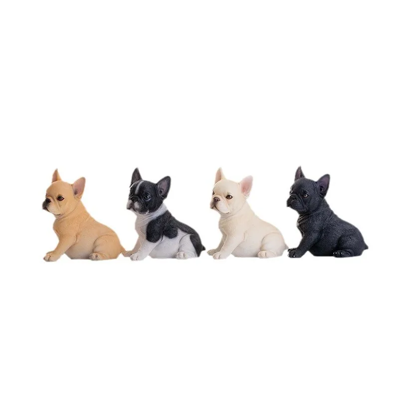 

French Bulldog simulation animal model cute dog French bull home jewelry car interior ornament