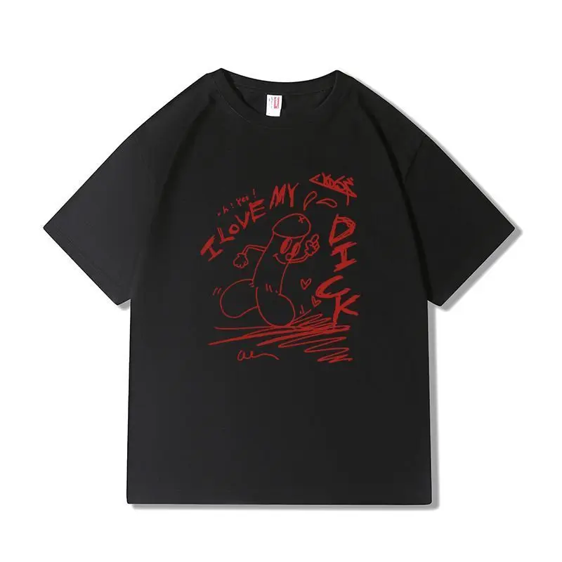 2023 Y 2K Kleding Hiphop Leuk Patroon Ilovemy Print Streetwear Casual Gothic Paar T-Shirt Oversized T-Shirt Dameskleding