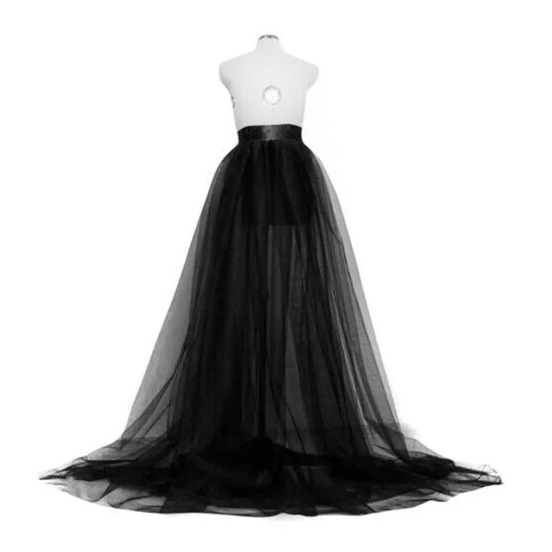 

Women Tulle Tutu Long Skirts Wedding Party Cocktail Prom Bandage Mesh Maxi Dress Overskirt Overlay Long Bridal Midi Skirt