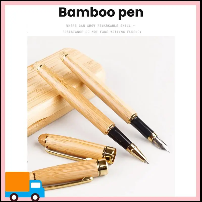 Professional ไม้ไผ่ไม้เครื่องเขียนนักเรียนสํานักงานธุรกิจปากกาลูกลื่นและของขวัญกล่องแฟนซี Nice ปากกาชุดปากกา S