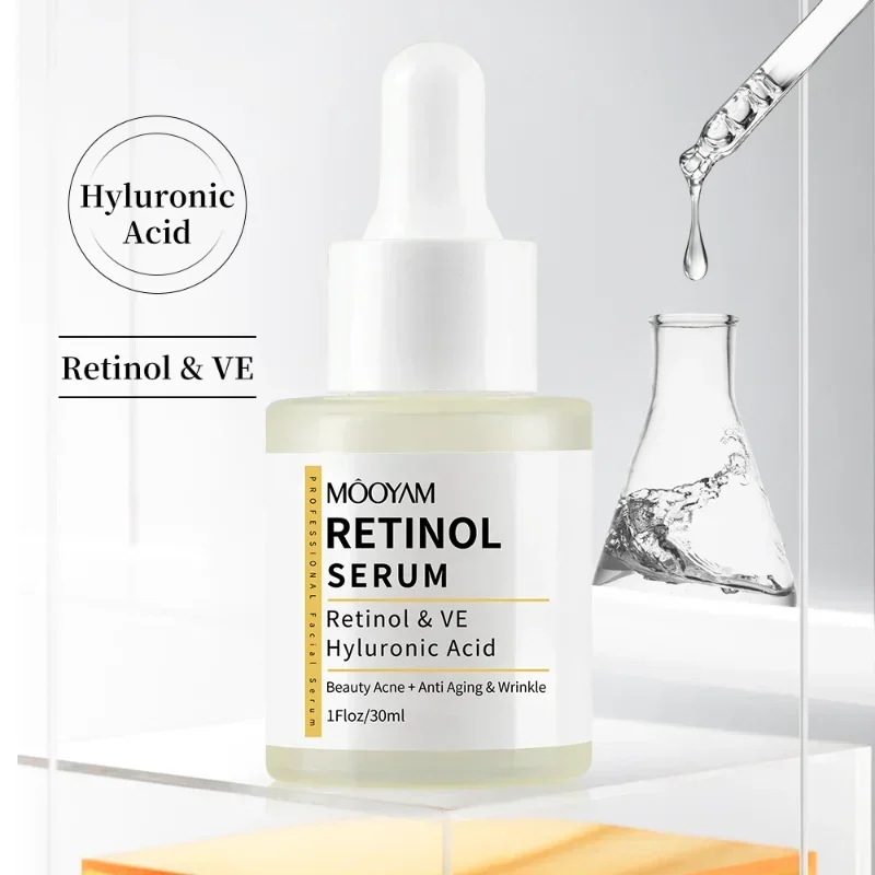 2.5% Retinol With Hyaluronic Acid VE Face Serum Effectively Anti-Aging Wrinkles Smooth Skin Acne Retinol Facial Essence