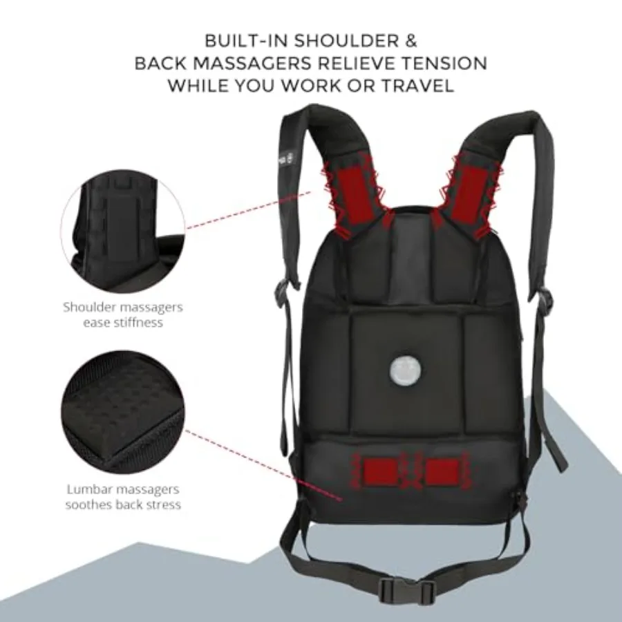 حقيبة ظهر للأعمال بتصميم Swissdigital للتدليك للرجال مع منفذ شحن USB بسعة كبيرة وطارد للماء وظهر الكمبيوتر #2