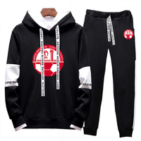 2025 Spring Autumn Men's Hapoel Beer Sheva Logo Printed Casual High-Quality Hooded Tracksuits+Outdoor Sweatpants Drawstring Sets