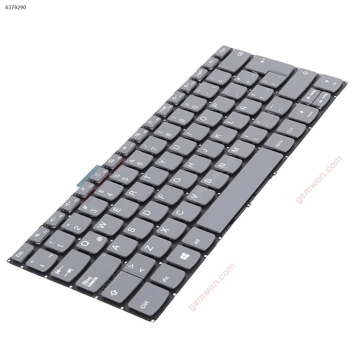 LA Laptop Keyboard for Lenovo IdeaPad 330-14ikb Gray without Frame - Image 2