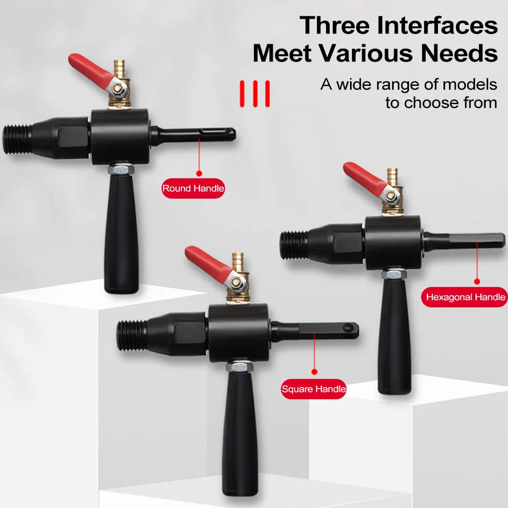 

Electric Hammer Water Injector Connecting Rod Adding Device Water Drilling Rig Conversion Head Connection Tool for Home Repair