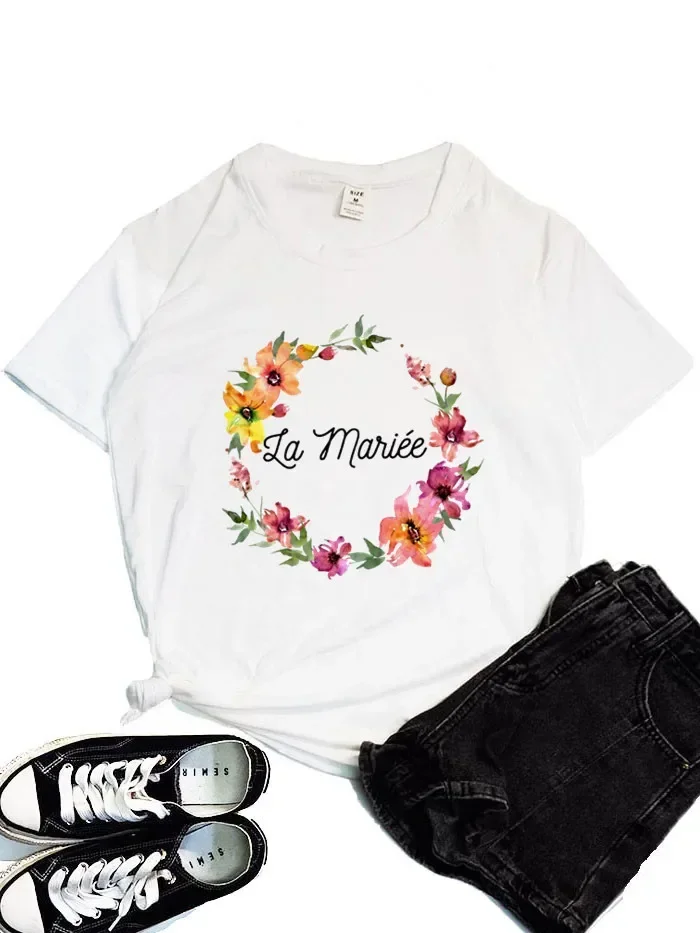 T-shirt Team Bride pour Femme, Team Bride, EVJF to Be Squad, La Mariée, Enterrement de Vie de Jeune Fille, France, Mariage, 2024